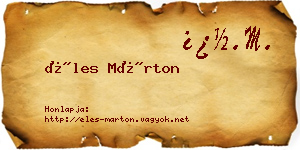 Éles Márton névjegykártya